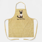 Siamese kat op oud papier schort (Voorkant)