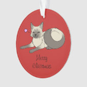 Siamese Kat Ornament (voorkant)