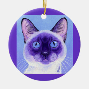Siamese kat Ornament - "De ogen hebben het"