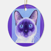 Siamese kat Ornament - "De ogen hebben het" (Links)