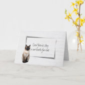 Siamese Kat Pet verliest sympathie Kaart (Gele Bloem)