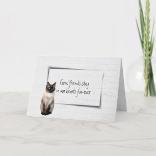 Siamese Kat Pet verliest sympathie Kaart