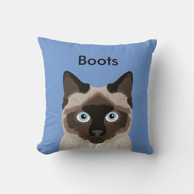  Siamese Kat Pillow - Cute Cat Pillow Kussen (Voorkant)