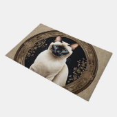 Siamese kat portret elegant deurmat (Schuin)