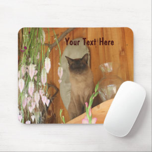 Siamese kat Posing Animal Fotografie Mousepad #1 Muismat