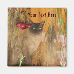 Siamese kat Posing Animal Photography Magnet #3 Magneet
