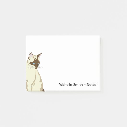 Siamese Kat Post-it® Notes (Voorkant)