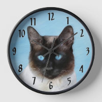 Siamese kat schilderij originele dierlijke kunst