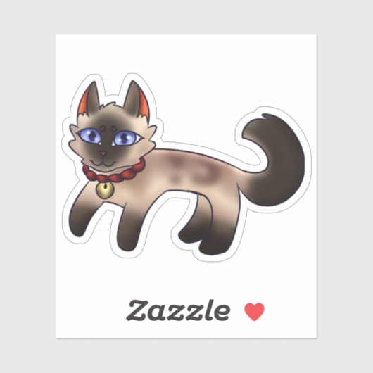 Siamese kat sticker (Vel)