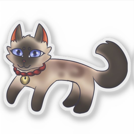 Siamese kat sticker (Voorkant)