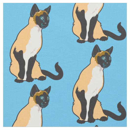 Siamese kat stof (Close Up)