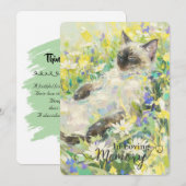 Siamese kat sympathiekaart feestdagenkaart (Voorkant / Achterkant)