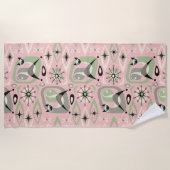 Siamese kat uit het midden van de eeuw Abstract ©s Strandlaken (Voorkant)