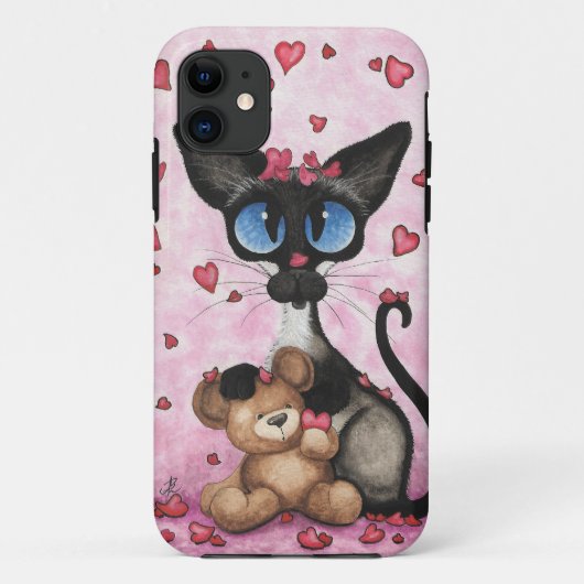 Siamese kat van BiHrLe iPhone Case (Achterkant)