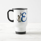 Siamese Kat Vlinder Monogram Initiaal E Naam  Reisbeker (Links)