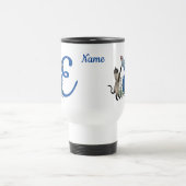 Siamese Kat Vlinder Monogram Initiaal E Naam  Reisbeker (Center)