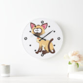 Siamese Kat wandklok Grote Klok (Huis)