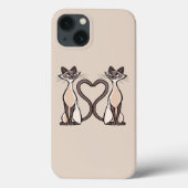 Siamese Katten Heart Case-Mate iPhone Case (Achterkant)