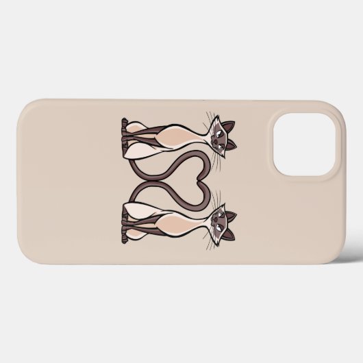Siamese Katten Heart Case-Mate iPhone Case (Achterkant (horizontaal))