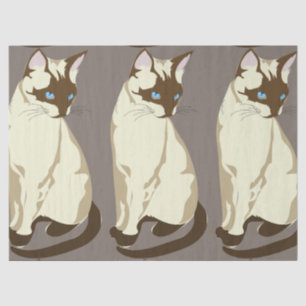 Siamese katten tissue papier
