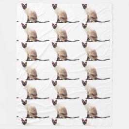 Siamese katten van het snorrendieren van het fleece deken