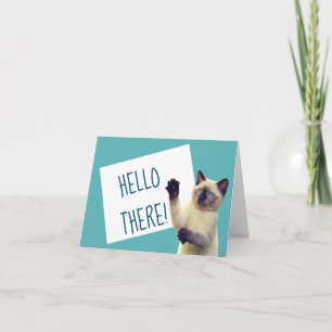 Siamese Kattenfoto Gepersonaliseerde Note Kaart