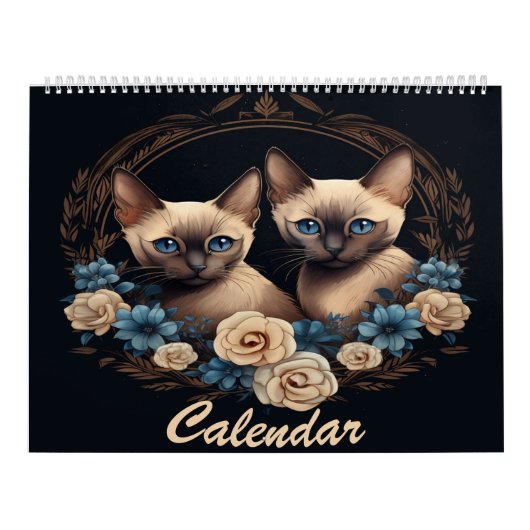 Siamese Kattenkalender Kalender (Hoes)