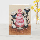 Siamese kattenkoks van BiHrLe Kaart (Gele Bloem)