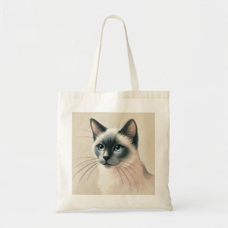 Siamese kattenkunst - Schattige cadeau voor dieren Tote Bag