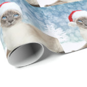 Siamese kerstkat cadeaupapier (Rol Hoek)