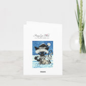 Siamese Kerstkat van BiHrLe Kaart (Achterkant)