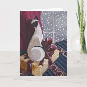 Siamese Kerstmis Feestdagen Kaart