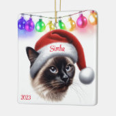 Siamese kerstmis keramisch ornament (Links)