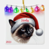 Siamese kerstmis keramisch ornament (Voorkant)