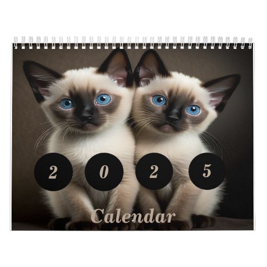 Siamese kitten aangepaste kalender voor kattenlief (Hoes)