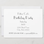 Siamese Kitten Anniversaire Fête Invitation (Dos)