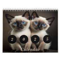 Siamese Kitten Calendrier Personnalisé Pour Les Am