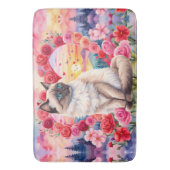 Siamese kitten in het hart van Rozen zonsondergang Badmat (Voorkant Verticaal)