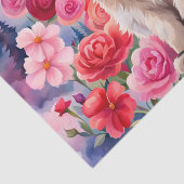 Siamese kitten in het hart van Rozen zonsondergang Tissuepapier (Detail)