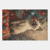 Siamese Kitten Kerst Decoupage Inpakpapier Vel (Voorkant 3)