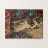 Siamese Kitten Kerst  Kat Legpuzzel (Horizontaal)