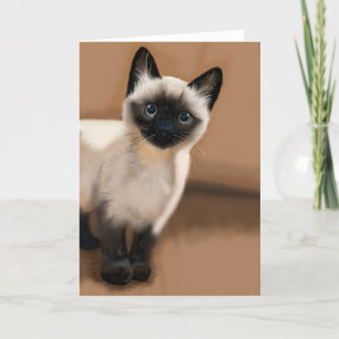 Siamese Kitten Toutes les occasions Carte de voeux