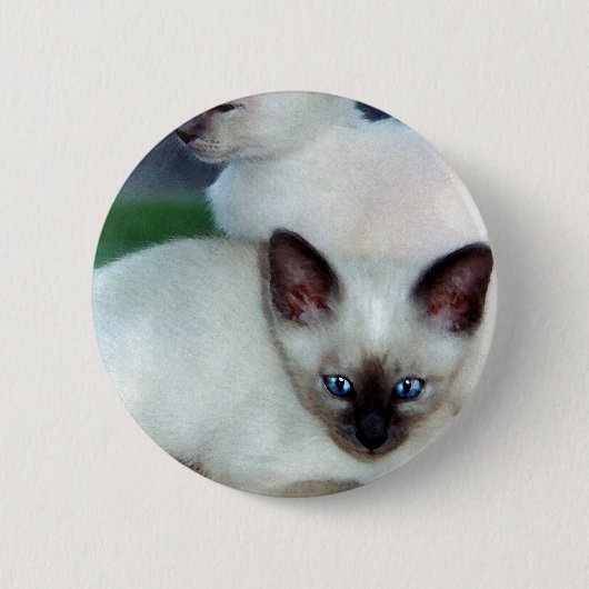 Siamese Kittens Button (Voorkant)
