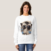 Siamese Kittens sweatshirt voor kattenliefhebbers (Voorkant volledig)
