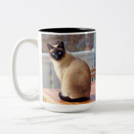 Siamese Kitty Cat Tweekleurige Koffiemok