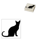 siamese kunstzegel voor kattensilhouet rubberstempel (Gestempeld)