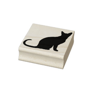 siamese kunstzegel voor kattensilhouet 	rubberstempel
