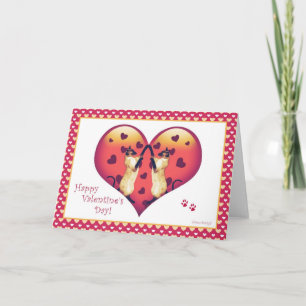 Siamese Lege Kaart van de Valentijnsdag van de Kat