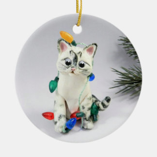 Siamese Lynx Point Cat-Ornament Keramisch Ornament