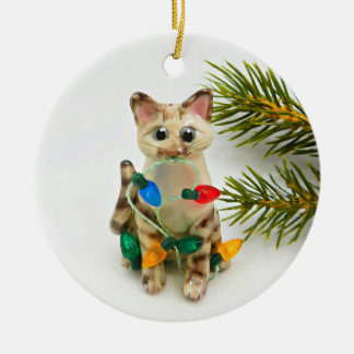 Siamese Lynx Point Cat-Ornament Keramisch Ornament
